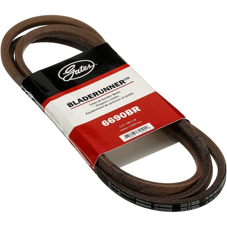 Gates 6690BR Classical V-Belt, 88.91 in Outside Length, 1/2 in Top Width, 9 millimeters Thickness 6690BR